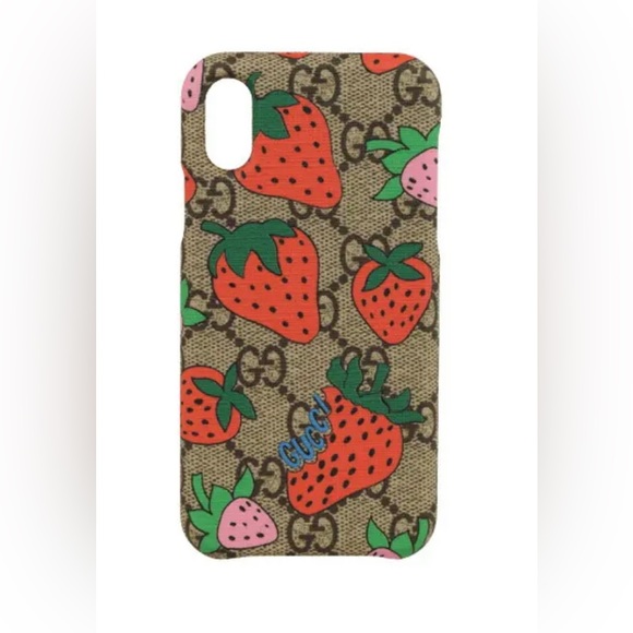 🖤NWT GUCCI AUTHENTIC LIMITED EDITION GG STRAWBERRY SUPREME iPHONE X XS🖤 - Picture 1 of 7